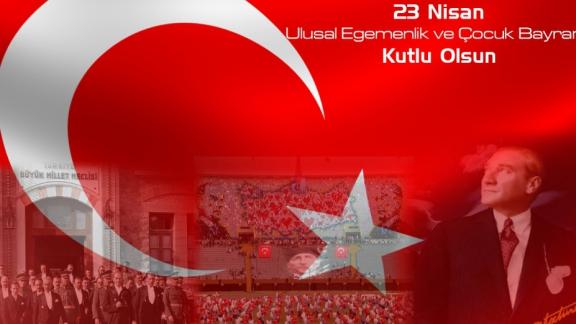 Türkiye Büyük Millet Meclisi´nin açılışının 96. Yıldönümü ile Ulusal Egemenlik ve Çocuk Bayramı´nı milletçe birlik ve beraberlik içinde bir kez daha kutlayabilmenin gururunu, mutluluğunu ve coşkusunu yaşıyoruz.
